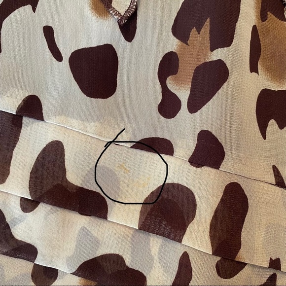 Willi Smith Ruffle Front Leopard Halter Top - L - Picture 10 of 15